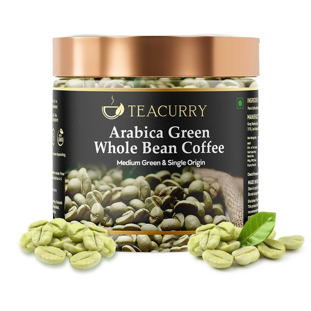 Teacurry Arabica Green Coffee Bean (Raw Whole Beans, 100% Arabica, Unroasted) - Distacart