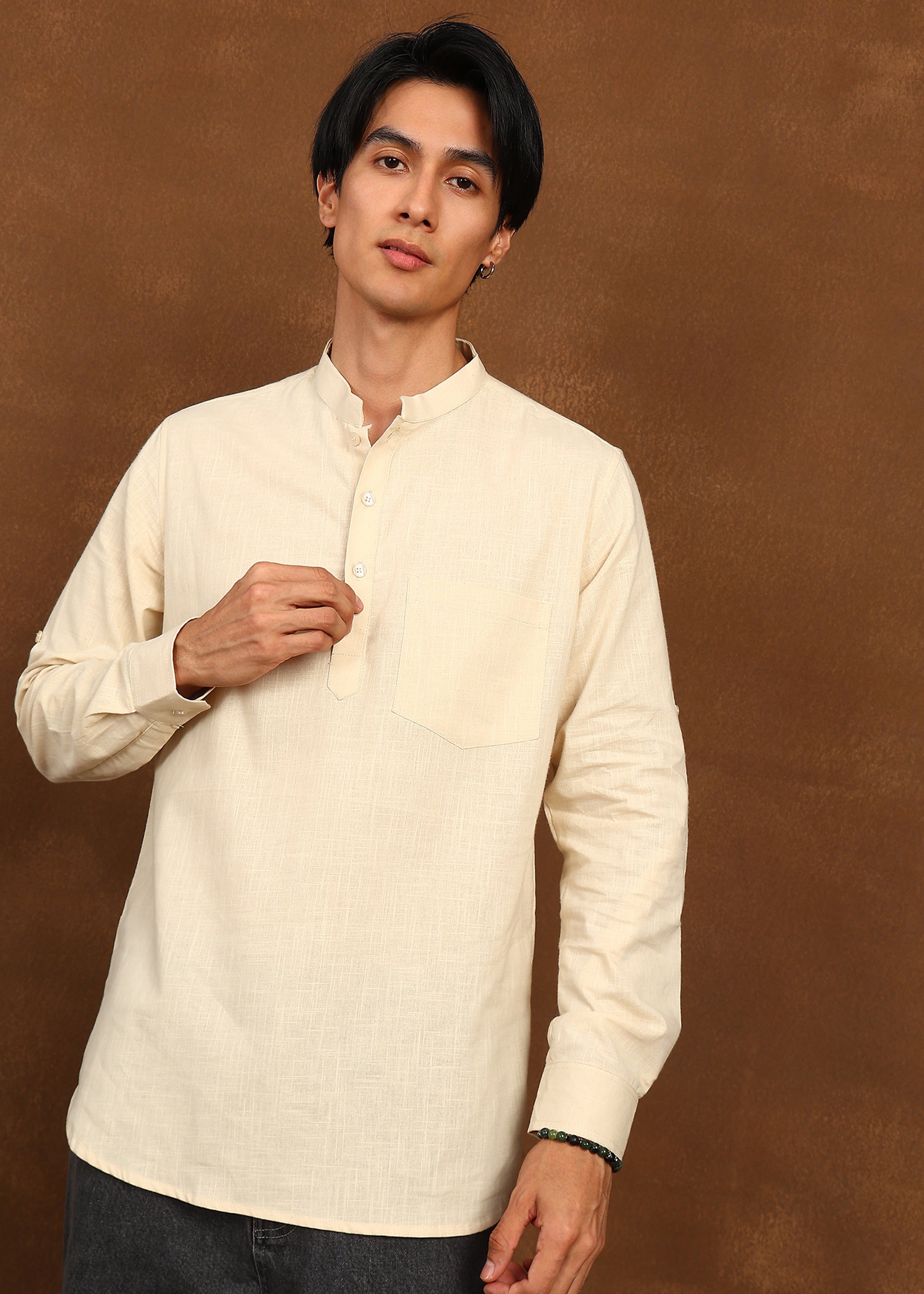 Fabmade Dune Linen Kurta - Distacart