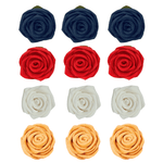 Thumbnail for confect edible sugar roses cake toppers for cupcakes doughnut cake decorations pack of 12 j4 roses 04