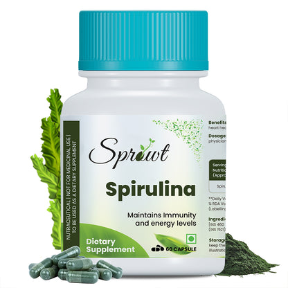 Sprowt Spirulina Capsules - Distacart