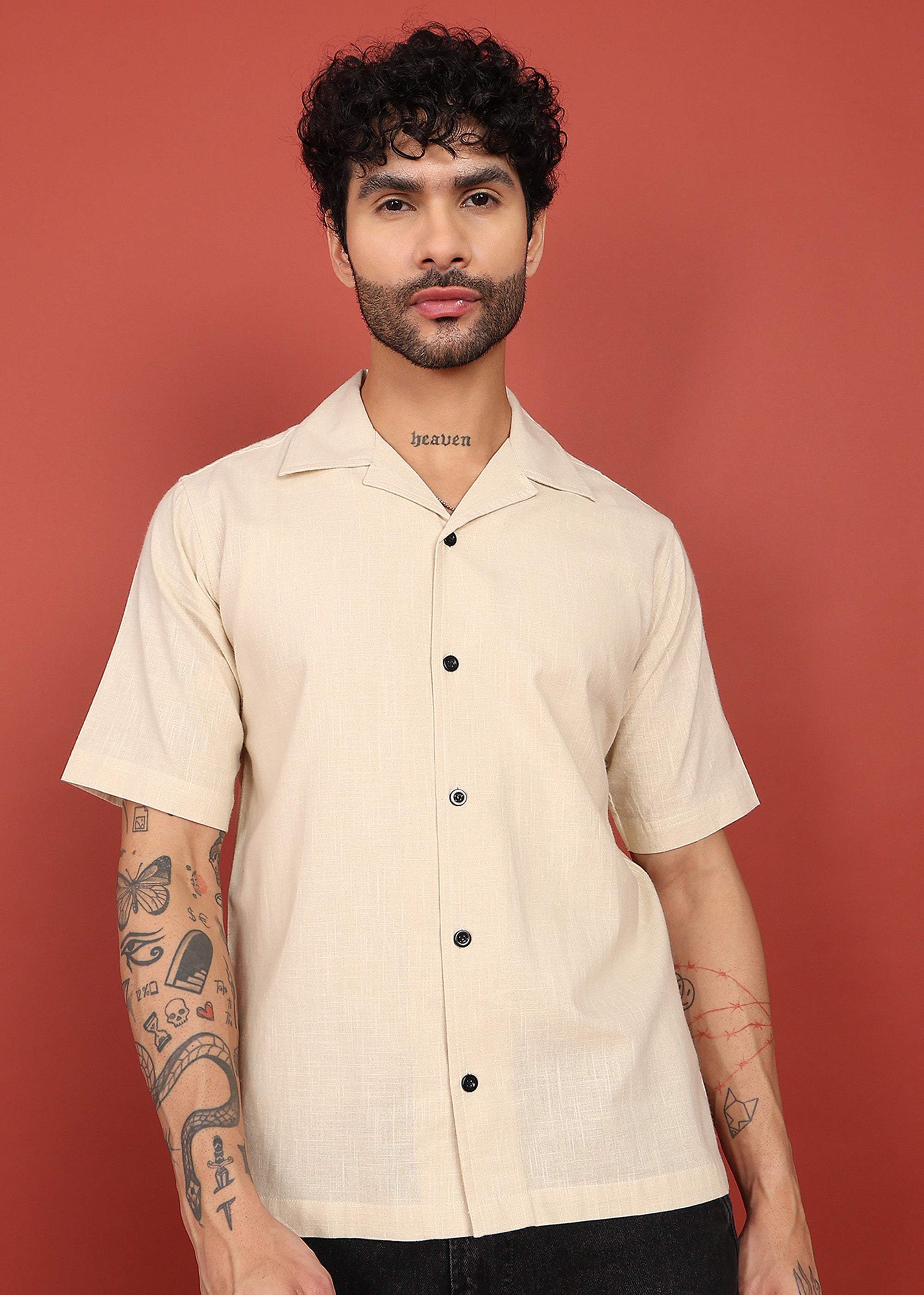 Fabmade Ivory Bloom Back-Print Shirt - Distacart