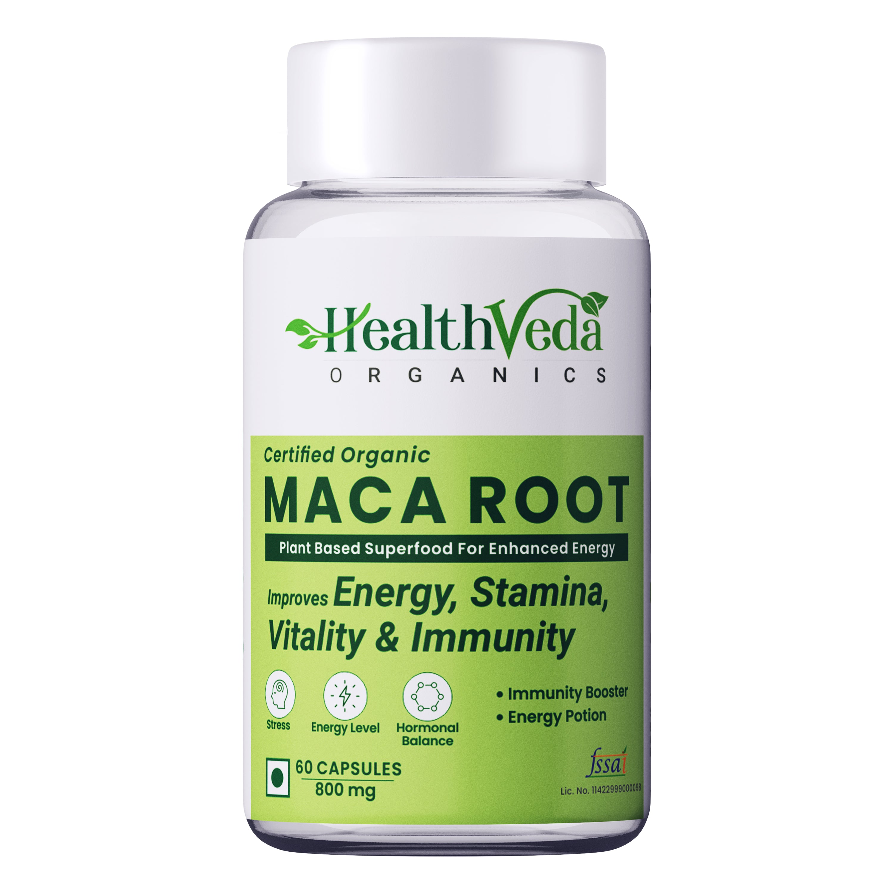 Health Veda Organics Maca Root Capsules - Distacart