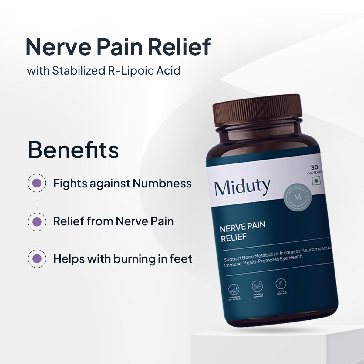 Miduty by Palak Notes Nerve Pain Relief Capsules - Distacart