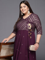 Thumbnail for Ahalyaa Plus Size V-neck Maxi Ethnic Dress - Distacart