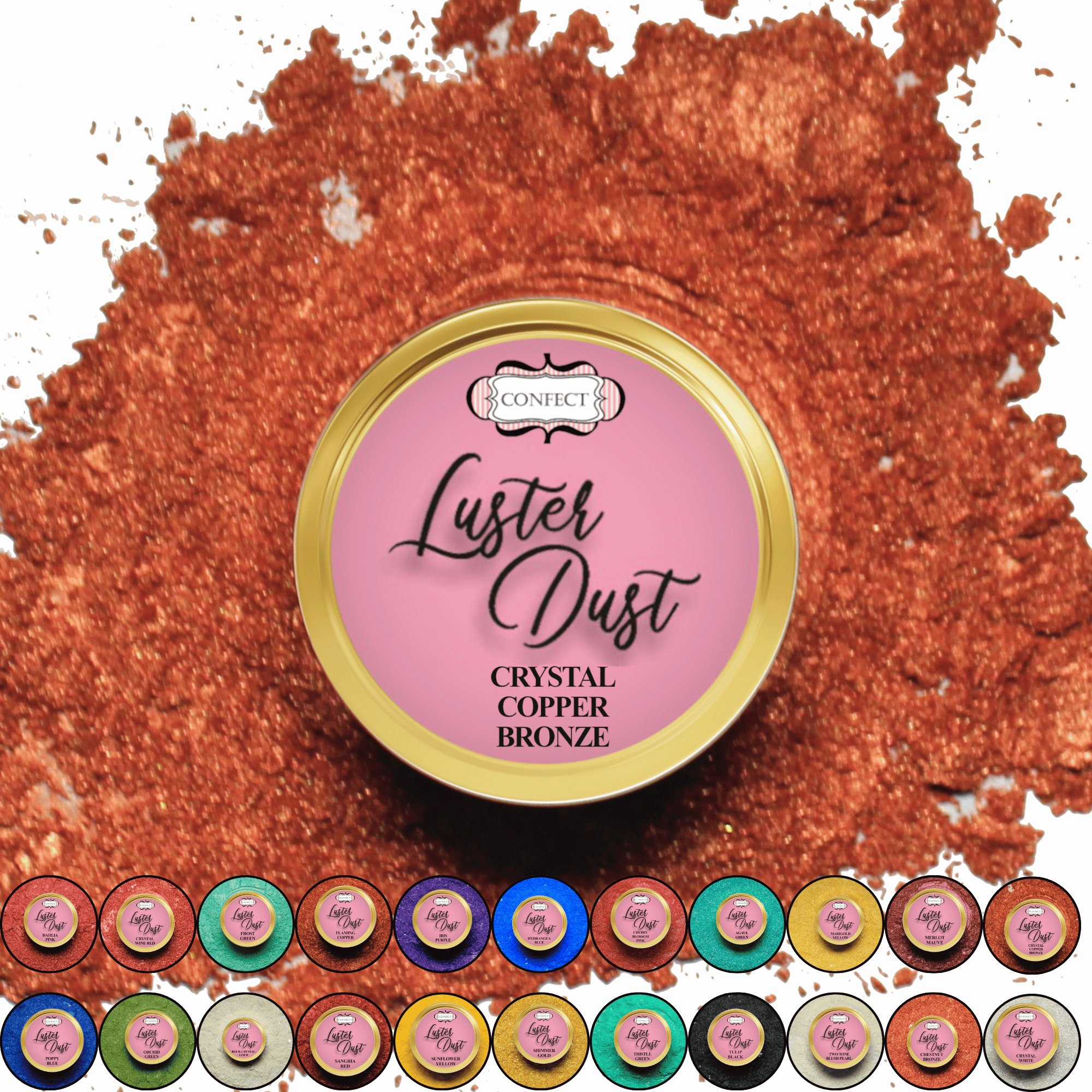 confect crystal copper bronze luster dust br b 5 g b