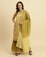 Thumbnail for Varanga Striped Chanderi Kurta With Sharara And Ombre Dupatta