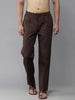 Fabmade Men's Brown Cotton Linen Pyjama - Distacart