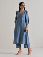 Thumbnail for trueBrowns Light Blue Kurta Pant Set - Distacart