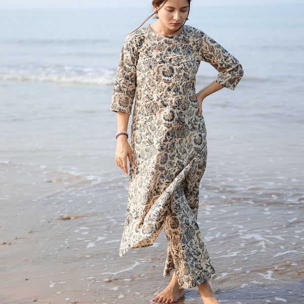 NOZ2TOZ Women's Stylish Rayon Knee Length Floral Printed Kurti - Distacart