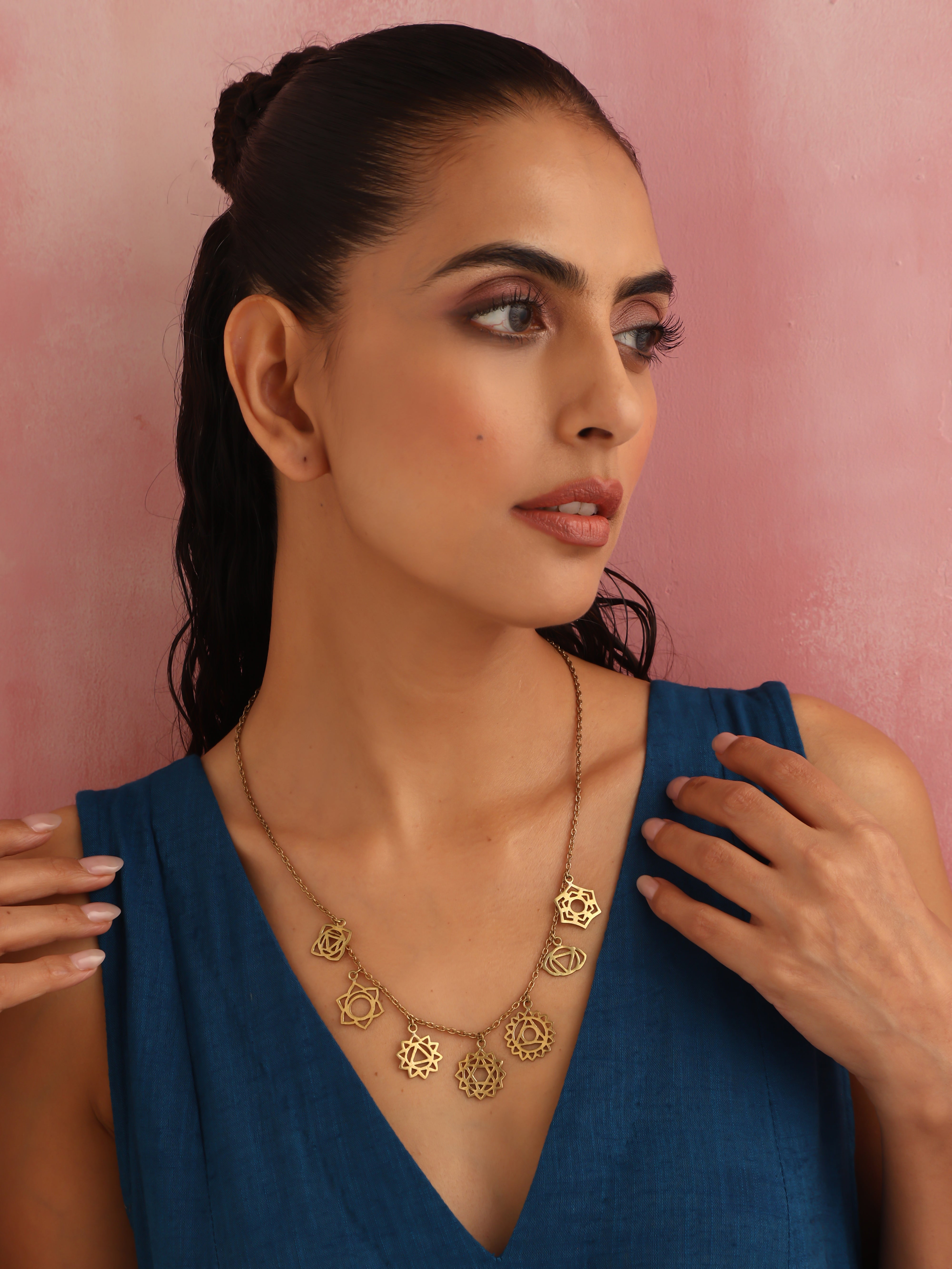 trueBrowns Brass Dangle Necklace - Distacart