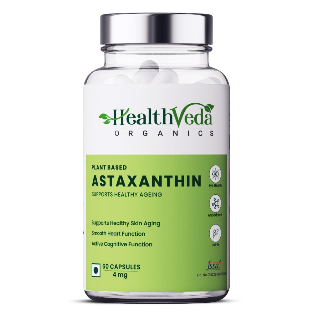 Health Veda Organics Plant Based Astaxanthin Capsules - Distacart
