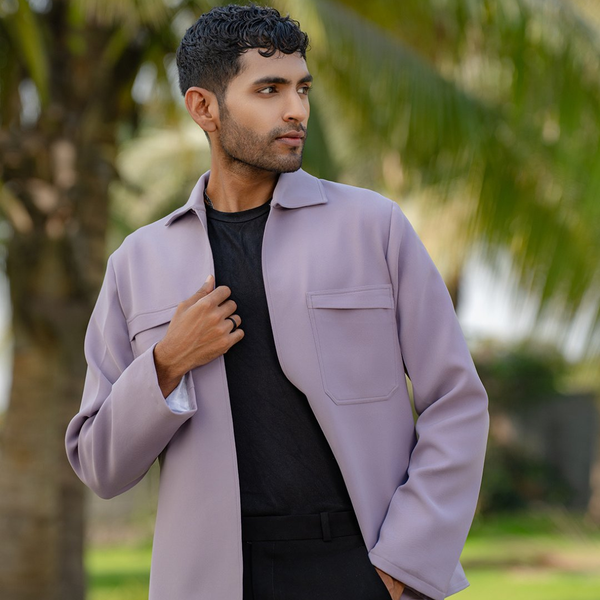 The Regal Layer Lavender Shacket by Hilo Design