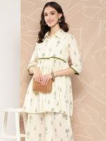 Thumbnail for Ahalyaa Printed Cotton Tunic with Palazzos - Distacart