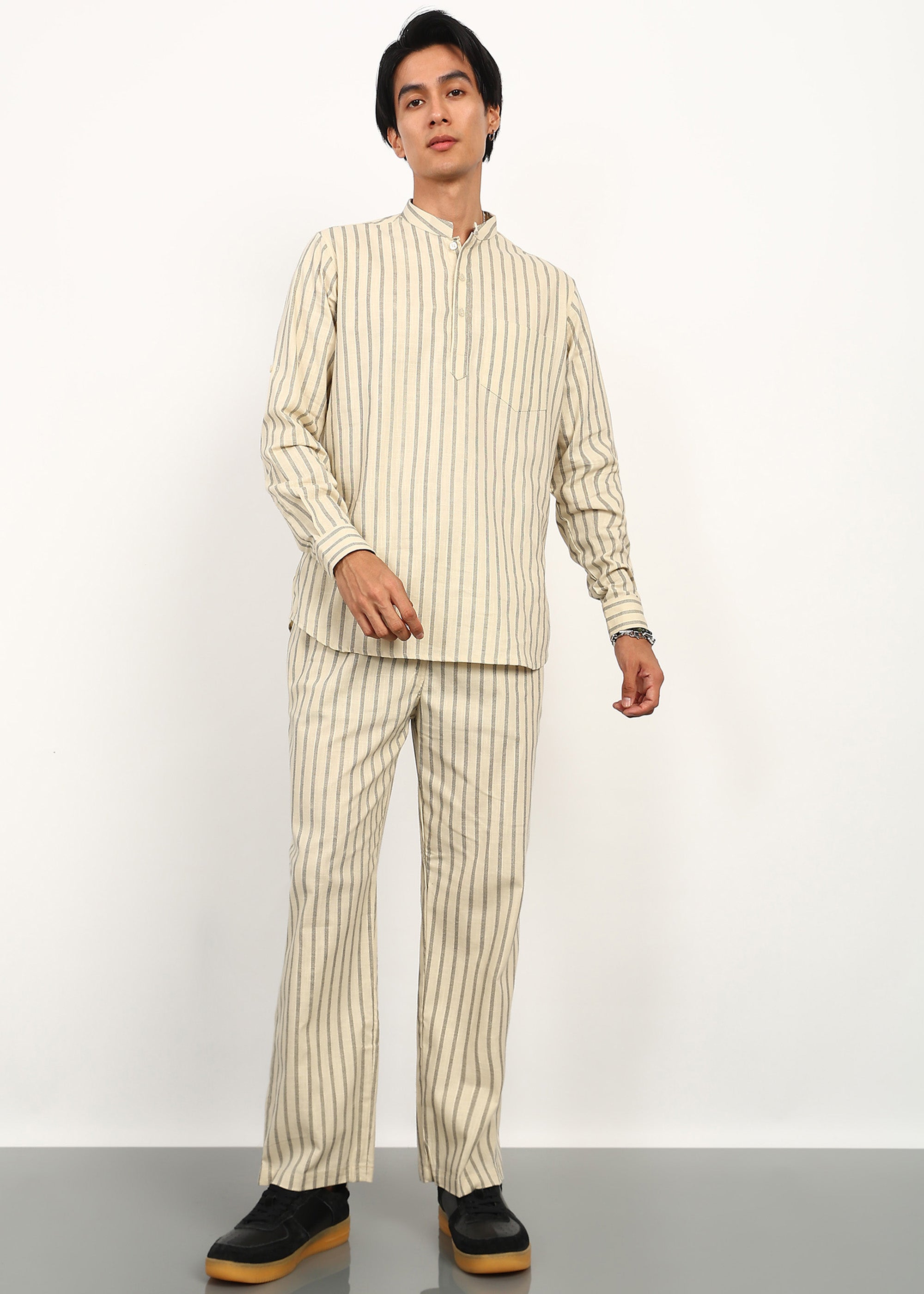 Fabmade Sandline Stripe Linen Set - Distacart