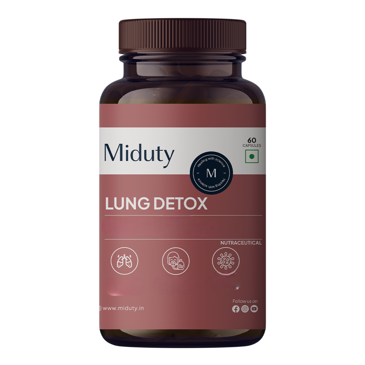 Miduty by Palak Notes Lung Detox Cleanse Supplement Capsules - Distacart