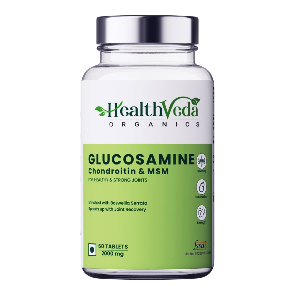 Health Veda Organics Plant Based Glucosamine Chondroitin & MSM Tablets