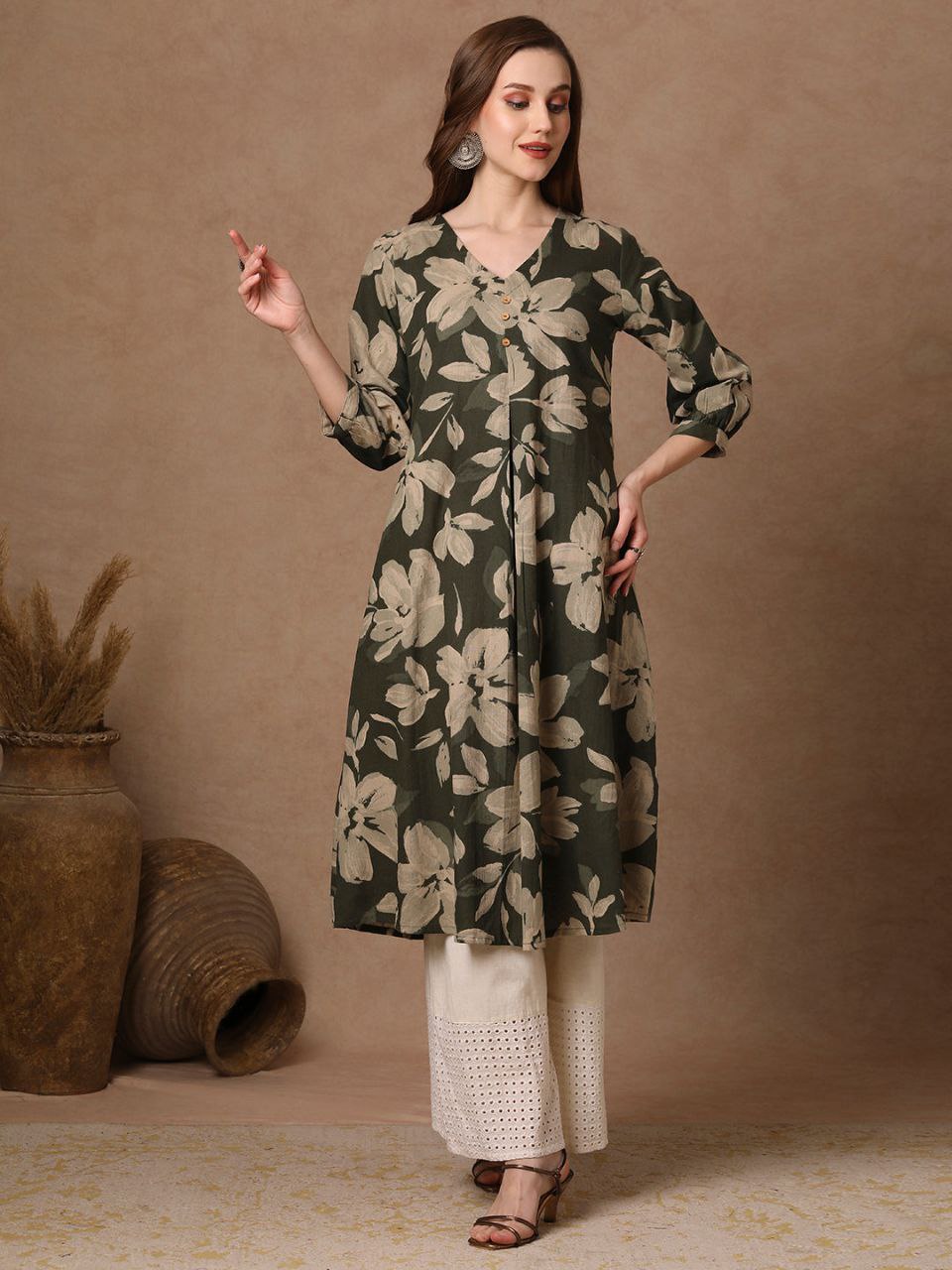 NOZ2TOZ Women's Stylish Rayon Knee Length Kurti - Distacart