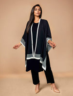 Thumbnail for trueBrowns Black Woollen Kaftan Cape