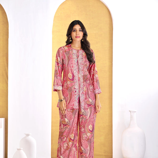 BulBul Saumya Rust Chanderi Co-Ord Set