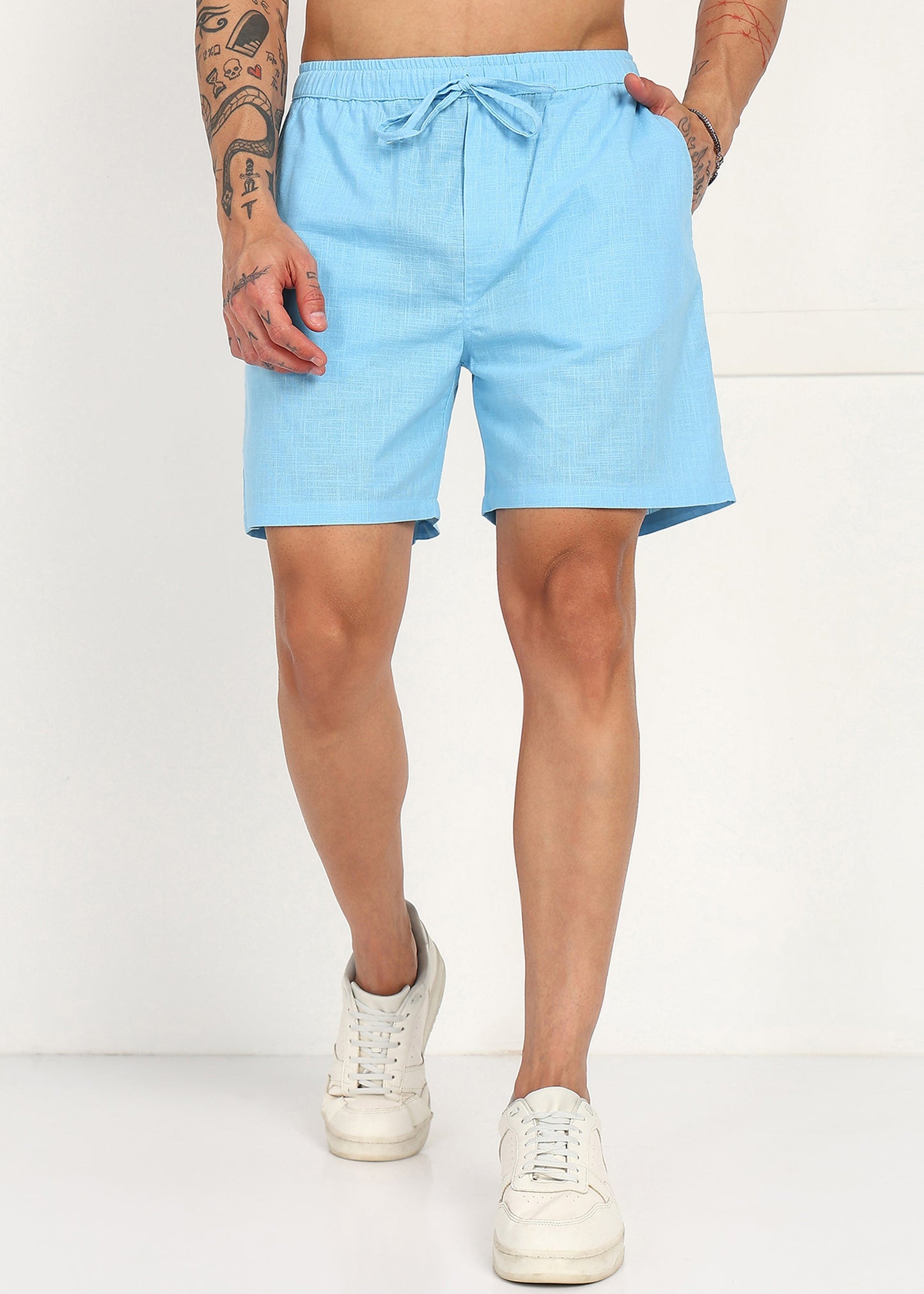 Fabmade Skyflow Linen Shorts - Distacart