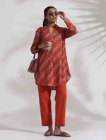 Thumbnail for trueBrowns Orange Cotton Print Co-ord Set
