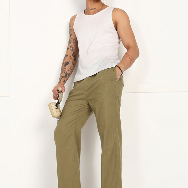Fabmade Olive Root Linen Pyjama - Distacart