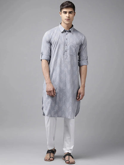 Fabmade Pure Cotton Pathani Kurta Pyjama For The Modern Man - Distacart