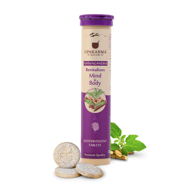 Upakarma Ayurveda Ashwagandha Effervescent Tablets - Distacart