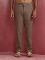Thumbnail for trueBrowns Men's Grey Cotton Twill Pants - Distacart