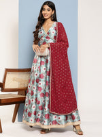 Thumbnail for Ahalyaa Printed Ready to Wear Lehenga & Blouse With Dupatta - Distacart