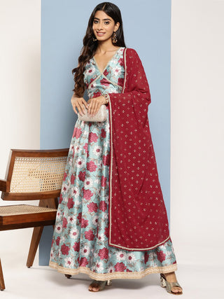 Ahalyaa Printed Ready to Wear Lehenga & Blouse With Dupatta - Distacart