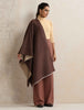 trueBrowns Dark Brown Reversible Woollen Stole - Distacart