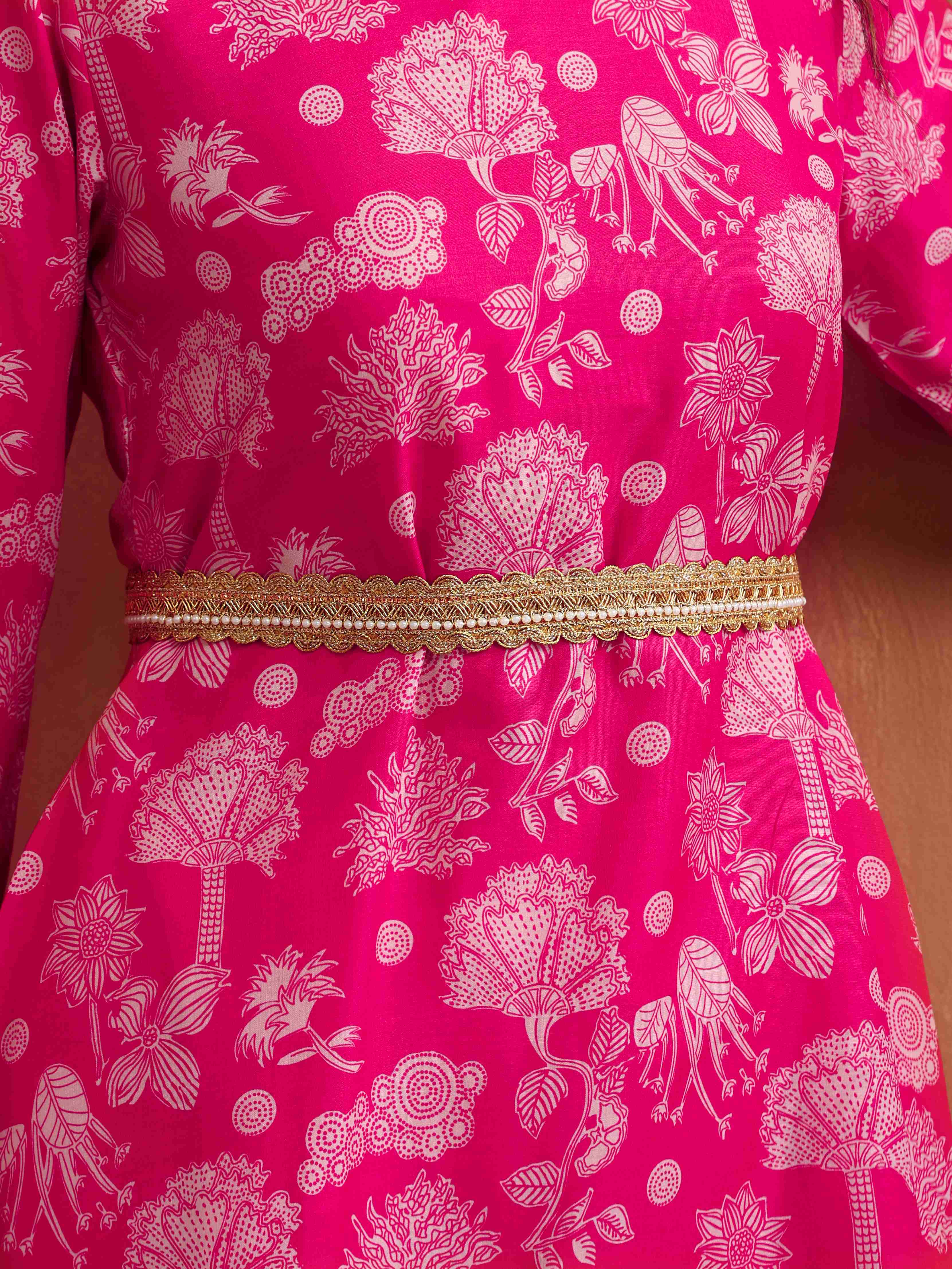 trueBrowns Gold Embellished Belt - Distacart