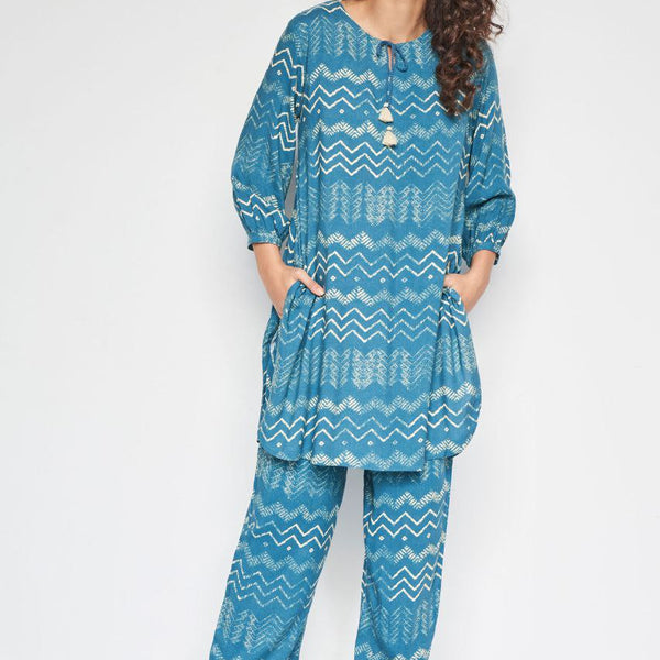 NOZ2TOZ Women's Floral Printed Knee Length Rayon Co-ords Set - Distacart