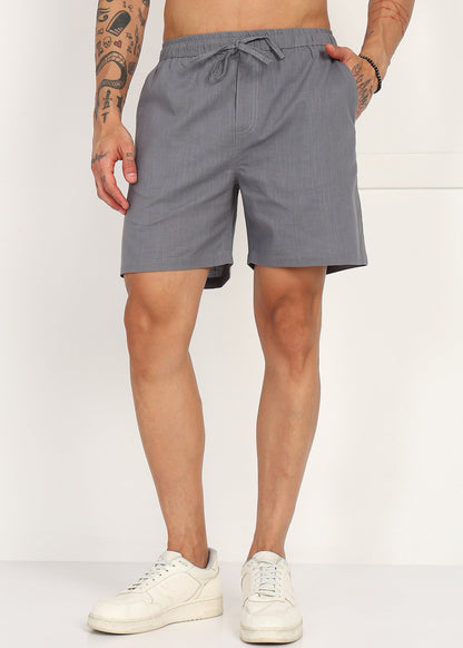 Fabmade Slate Drift Linen Pyjama Shorts - Distacart