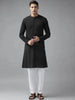 Fabmade Men Z-Black Cotton Linen Kurta Pyjama - Distacart