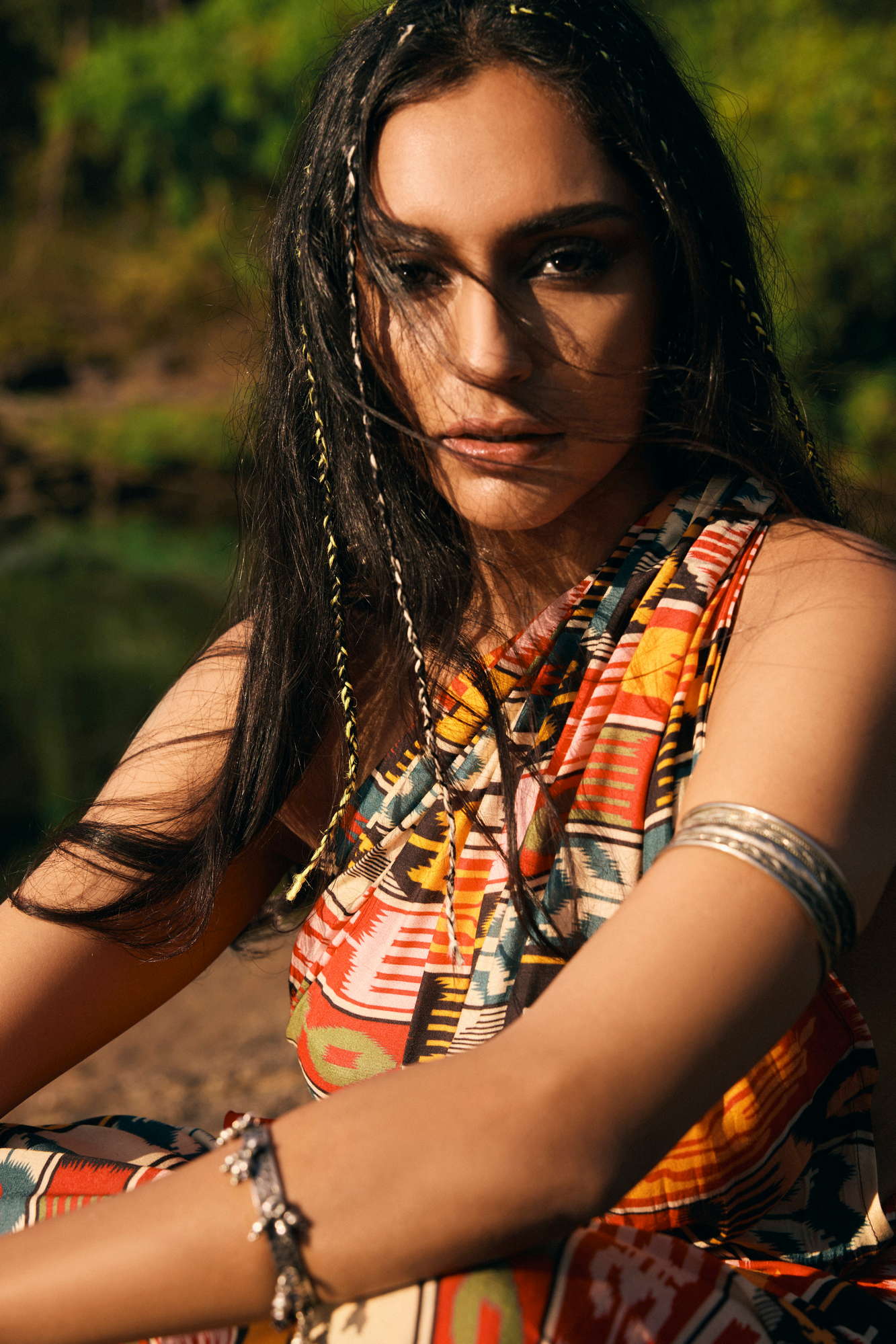 trueBrowns Cola Pink Muslin Ikat Saree - Distacart