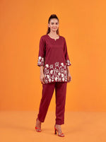 Thumbnail for Anaita Maroon Stylish Readymade Co-Ords Set - Dista