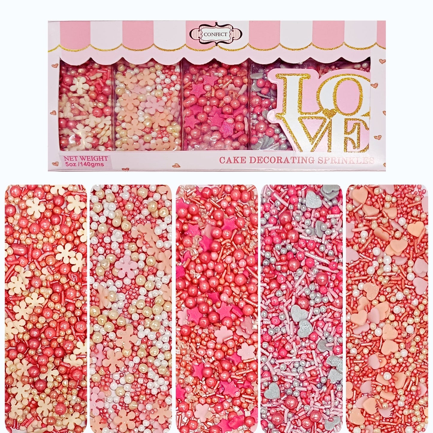 valentine sprinkles vs multipack 15 100 gms