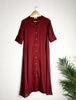 trueBrowns Maroon Slub Kurta - Distacart