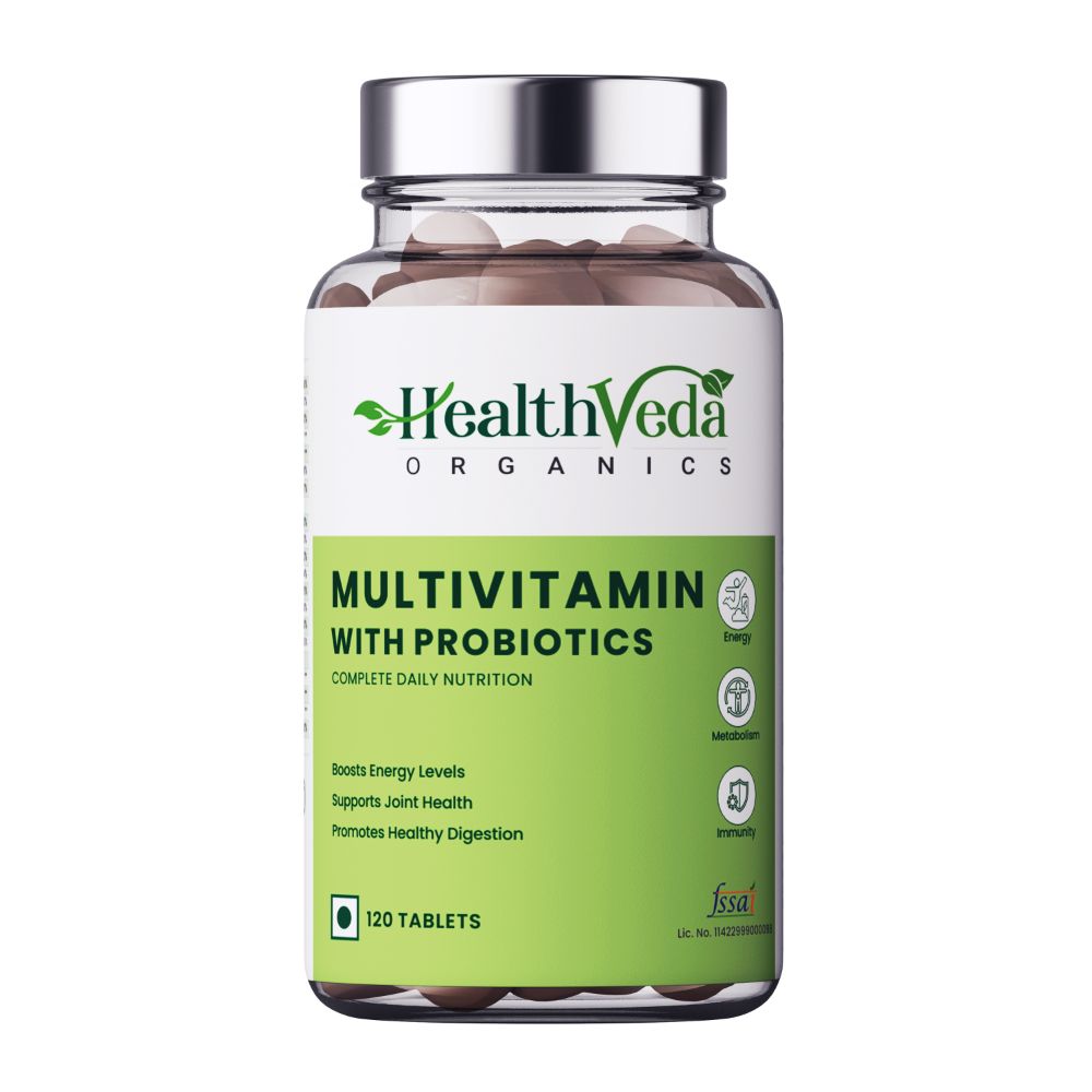 Health Veda Organics Multivitamin Tablets with Probiotics for both Men & Women - Distacart