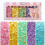 Thumbnail for confect easter sprinkles edible mix parrot green pink sky blue and yellow pearls stars pack of 5 100gms