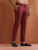 trueBrowns Men's Rust Cotton Twill Pants - Distacart