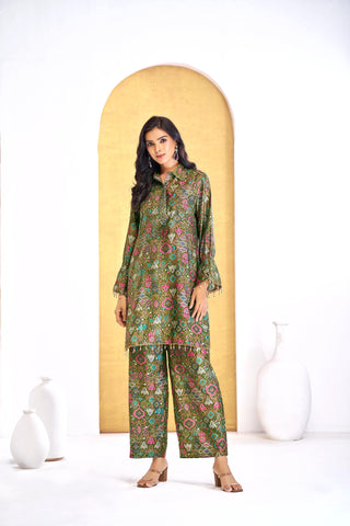 BulBul Pratiksha Olive Co-Ord Set