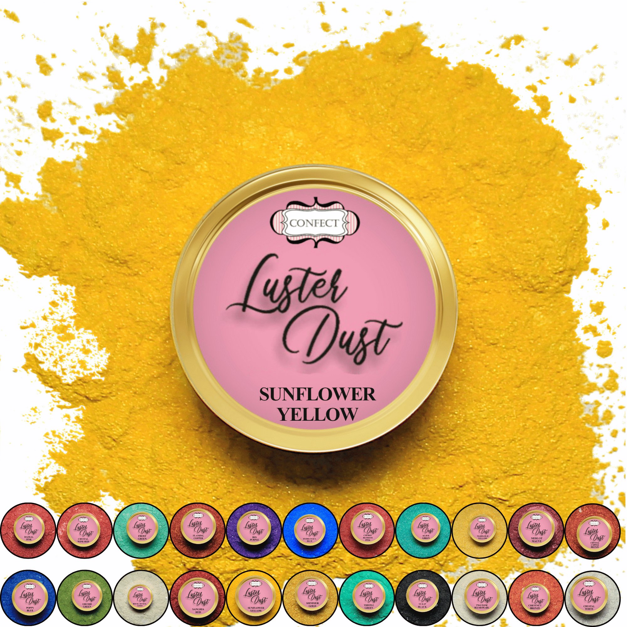 sunflower yellow edible luster dust5 g