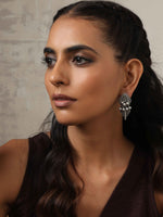 Thumbnail for trueBrowns Silver Tone Leaf Stud Earrings - Distacart