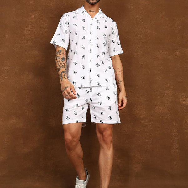 Fabmade Leaf Whisper Linen Co-Ord Set - Distacart