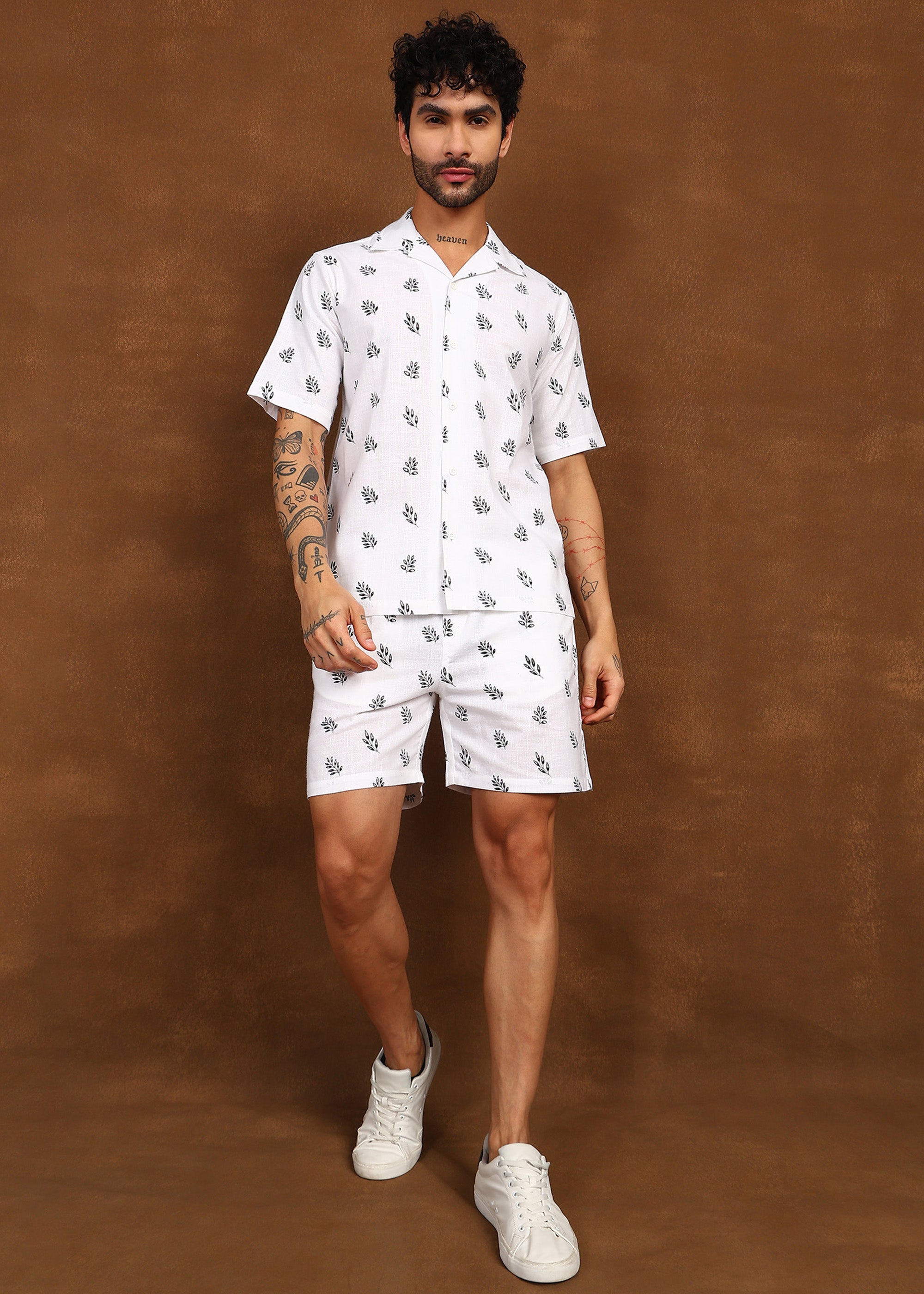 Fabmade Leaf Whisper Linen Co-Ord Set - Distacart