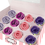 Thumbnail for confect sugar roses topper sugar roses for cake decorations cupcakes doughnut edible toppers ombre 4 pack of 12