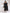 trueBrowns Black Cotton Schiffli Slit Dress